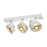 KALU 3 QPAR ceiling light, matt white. ES111, max. 3x75W