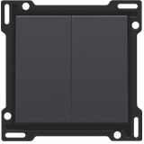 Finishing set for two-circuit switch, two-way switch + N.O. push butto