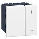 Universal dimmer Mosaic - without neutral - white - 2 modules