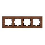 Karre Plus Accessory Wooden - Walnut Tree Four Gang Frame