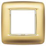 Round plate 2M Galvan.satin gold