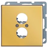 Centre plate for 2 loudspeaker sockets LS962GGO