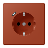 SCHUKO socket with USB type C LC32110 LC1520-18C232