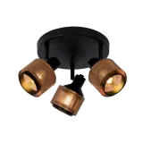 Lucide RAFA - Ceiling spotlight - Ø 35 cm - 3xE14 - Black