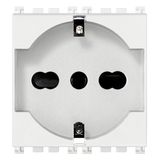 2P+E 16A universal outlet antibact.white