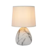 Lucide MARMO - Table lamp - Ø 16 cm - 1xE14 - White