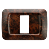 TOP SYSTEM PLATE - IN TECHNOPOLYMER - 1 GANG - ENGLISH WALNUT - SYSTEM