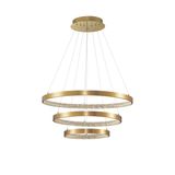 Triac Dimmable Antique Gold Brass   Aluminium & Acrylic  LED 112 Watt 230 Volt  4731Lm 3000K IP20  D: 80 H: 150 cm Adjustable Height