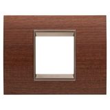 LUX PLATE - IN WOOD - 2 MODULES - WALNUT - INNER FRAME MATT DARK BRONZE - CHORUSMART