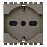 2P+E 16A universal outlet Metal