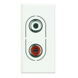 Double RCA audio socket Axolute white