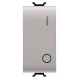 ONE-WAY SWITCH 2P 250V ac HEAVY DUTY - 25AX - NEUTRAL BUTTON - SYMBOL 0/1 - 1 MODULE - NATURAL SATIN BEIGE - CHORUSMART