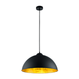 Romino II pendant E27 matt black/gold