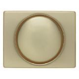 Centrd. met knop voor draai- dimmer/potmeter, berker Arsys, alu (goud)