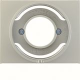 Centre plate for pilot lamp E14, K.5, stainless steel matt, lacq.