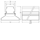 Continuous lines 765... E-Line Next Fix Cover disc White rectangular ET 26W 4000lm Wide (W) IK06 3 SDCM 9002218734