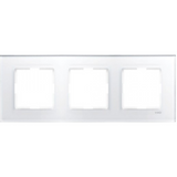 Novella Accessory Glass - White Three Gang Frame