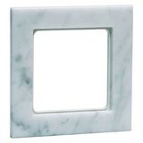 Cover frame AURA stone 1-fold Bianco Carrara CD