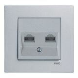 Novella-Trenda Silver Data+Numerical Phone Socket (CAT6+CAT3)