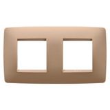 ONE INTERNATIONAL PLATE - IN PAINTED TECHNOPOLYMER - 2+2 MODULES HORIZONTAL - SOFT COPPER - CHORUSMART