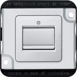 Rocker switch insert, two-way, aluminium, Anti-vandalism