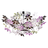 Flower ceiling lamp 4xE14 multicolor