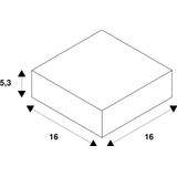 Numinos© S mounting frame, square 160/100mm black