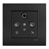 Novella-Trenda Black Sat Socket Terminated (Sat-TV-Rd)