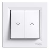 Asfora Blind Control Switch White, without screws, with frame