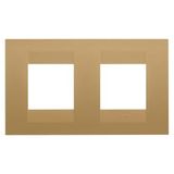 GEO INTERNATIONAL PLATE - IN PAINTED TECHNOPOLYMER - 2+2 MODULES HORIZONTAL - GOLD - CHORUSMART