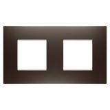 EGO INTERNATIONAL PLATE - IN PAINTED TECHNOPOLYMER - 2+2 MODULES HORIZONTAL - BROWN SHADE - CHORUSMART