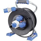 Xperts CEE camping cable reel 285mmØ mm 25 m heavy rubber hose line  H07RN-F 3G2.5 with 3-pin CEE plug 16A