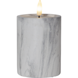 LED Pillar Candle Flamme Marble