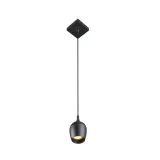 Lucide PRESTON - Pendant light Bathroom - Ø 10 cm - 1xGU10 - IP44 - Black