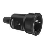 SCHUKO PVC connector, black