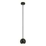 LIGHT EYE BALL GU10 pendulum luminaire, GU10, black/chrome