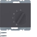 Thermostat, change-over contact, centre plate, K.1, ant. matt, lacq.