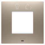 EGO SMART INTERNATIONAL PLATE - IN PAINTED TECHNOPOLYMER - 2 MODULES - LIGHT BRONZE - CHORUSMART