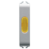 SINGLE INDICATOR LAMP - AMBER - 1/2 MODULE - TITANIUM - CHORUSMART