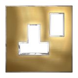 Arteor Surround Plate for 1 Gang 5A/13A Switched Socket Outlet Gold Brass