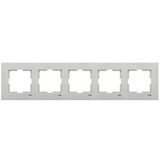 Novella Accessory Metallic White Five Gang Frame