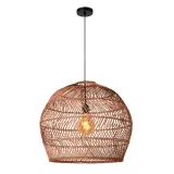 Lucide MOLOKO - Pendant light - Ø 65 cm - 1xE27 - Ocher Yellow