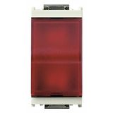 Red prismatic indicator unit white