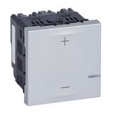 Mosaic universal 2-wire dimmer switch without neutral 125W LED 2 modules - aluminum