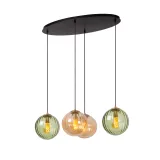 MONSARAZ Pendant light-Green-4xE27-40W-Glass