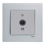 Novella-Trenda Silver TV Socket Unresisting