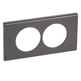 2 GANG 57MM PLATE BLACK NICKEL