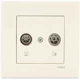 Karre Beige TV-Radio Socket Terminated