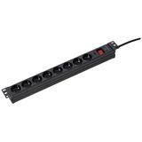 Power strip 19 inches 
with shutter 
with switch
s