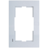 Novella Accessory Aluminium - Silver Two Gang Flush Mounted Frame